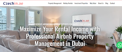 Czechin professional Airbnb property management in Dubai providing hassle-free hosting, interior design, and full-service operations