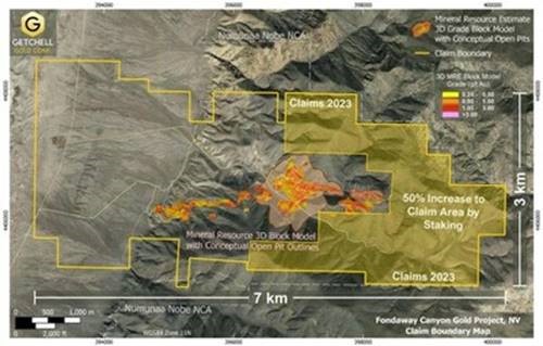Mining Stock News: Getchell Gold Corp. (CSE: GTCH) (OTCQB: GGLDF) (FWB: GGA1) Increases Fondaway Canyon Project Claim Area by 50%